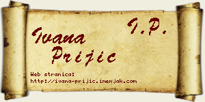 Ivana Prijić vizit kartica